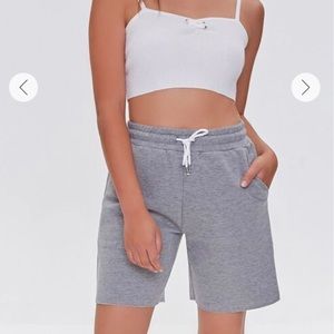 F21 High Waisted Gray Lounge Sweat Shorts Sz S
